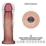 Самотик для жінок з вібрацією, вібро імітатор пеніса Lovetoy Sliding Skin Pro II 9 дюймів, фото 4