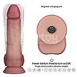 Вібро імітатор члена, фалос з вібрацією Sliding Skin Pro II Lovetoy 8.0 Dual Layer Silicone, фото 4