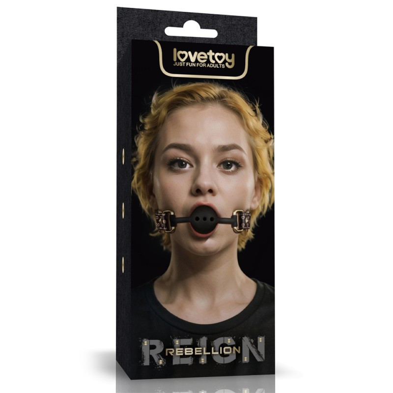 Кляп, фіксатор рота Rebellion Reign Ball Gag повітропроникний силіконовий м'яч, фото 1