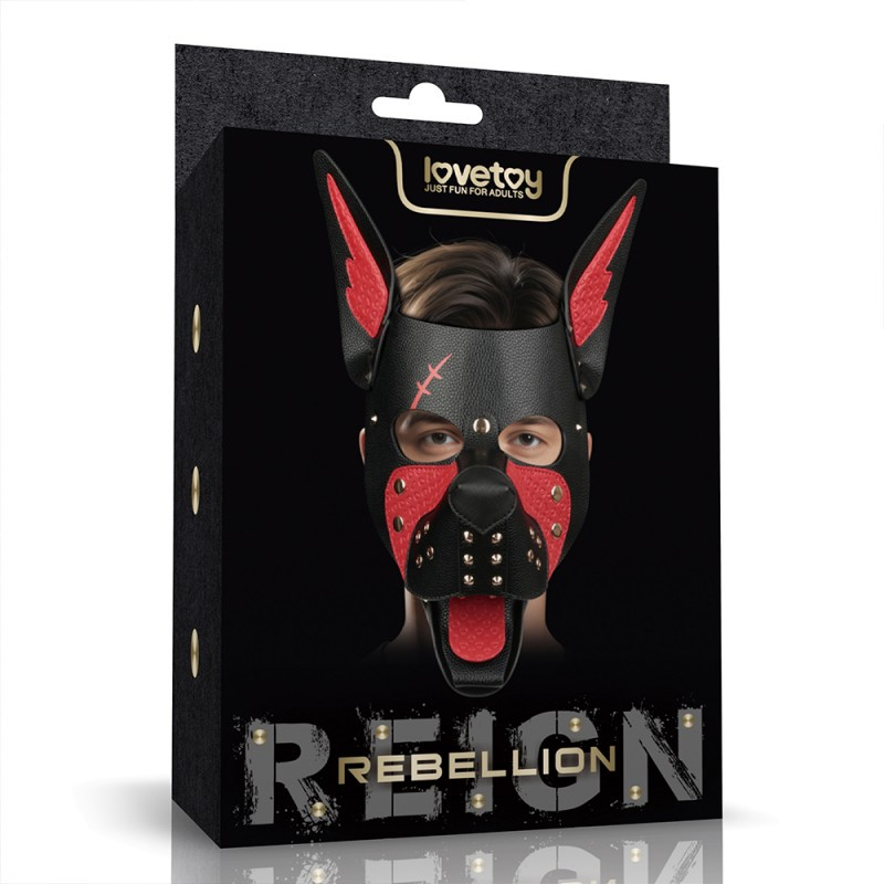 Маска-нампордник, рольова маска Rebellion Reign Scarred Alpha Pup Mask, знімна морда, фото 1