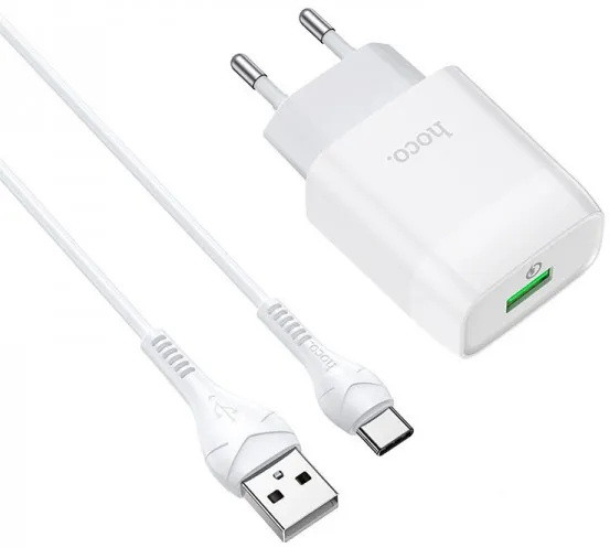 МЗП Hoco C72Q Type-C 18W/3A/QC3.0 white
