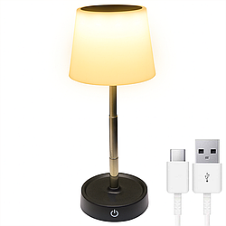 Настільна лампа з телескопічною ніжкою 11-28см, CB-T01 / Акумуляторна лампа настільна / Світильник нічник