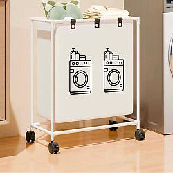 Кошик для білизни на колесах 62х55х25см, MAG-909 / Кошик для брудної білизни / Підлоговий кошик у ванну