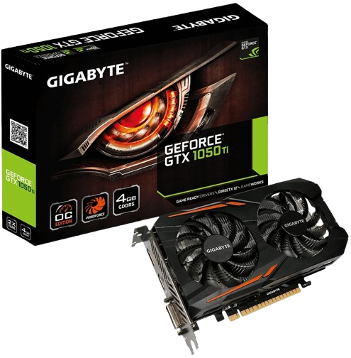 Відеокарта GeForce GTX 1050 Ti 4GB Gigabyte OC (GV-N105TOC-4GD) Б/В