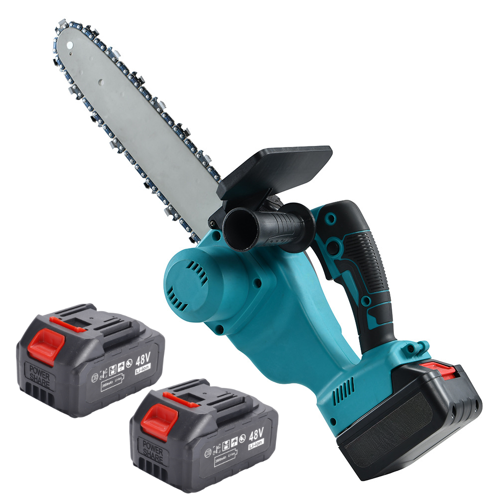 Акумуляторна ланцюгова пилка 12ʼʼ + 2 АКБ 48Вт, 5Аг, 8989 / Ручна пила для саду / Електропила, фото 1