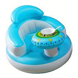 Дитяче надувне крісло з підстаканником 47см / Надувне крісло для дітей / Дитяче крісло надувне