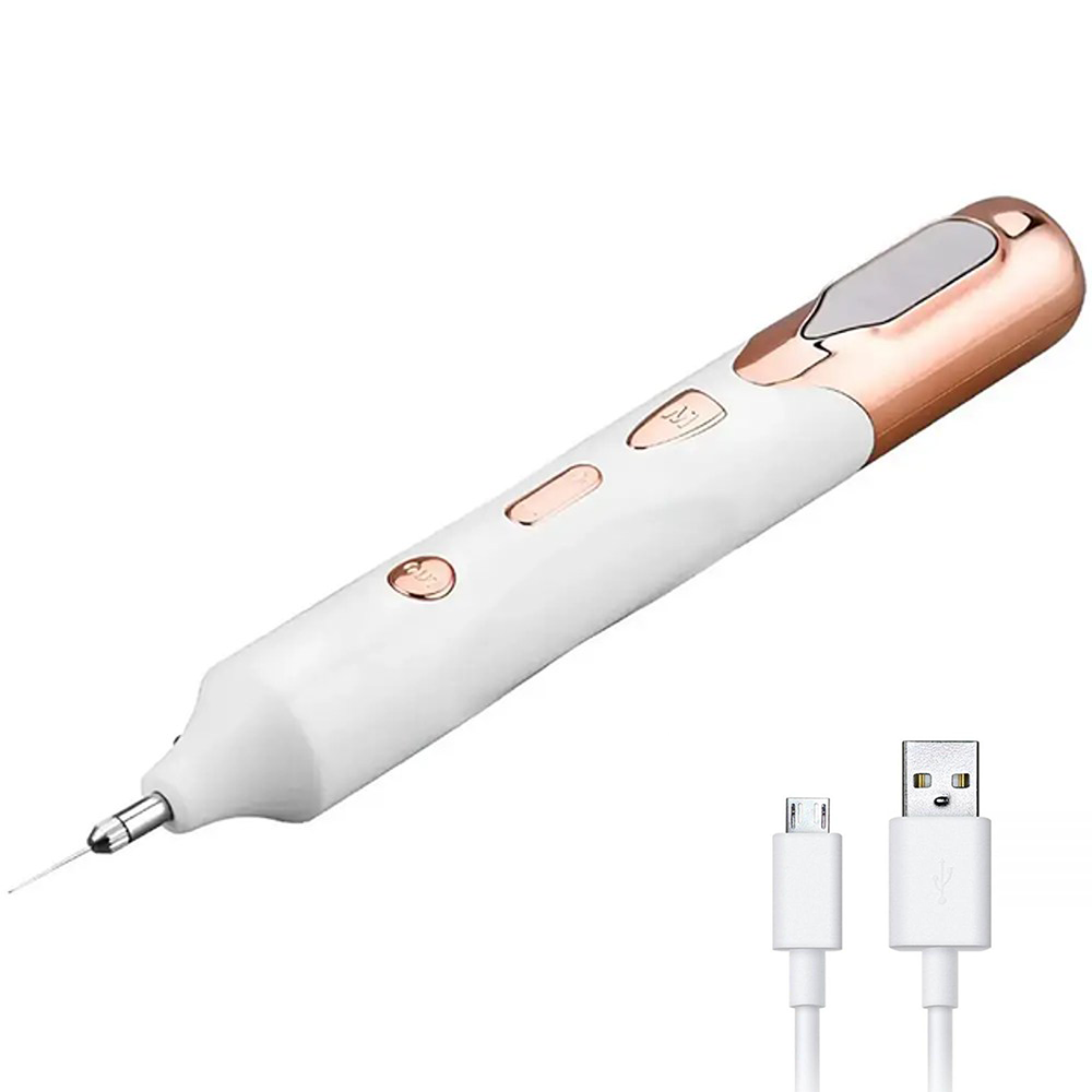 Коагулятор косметичний бездротовий з 5 голками, 300 мАг, 120x20x20 мм, 1368 / Лазерна косметична ручка, фото 1