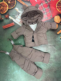 Дитячий зимовий костюм 2в1 на зріст 104 110 116 122 см дитячий зимовий комбінезон
