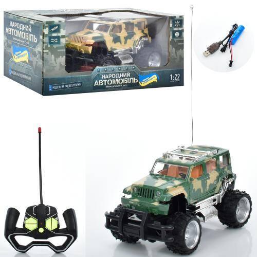 Джип 17см, р/к, акумулятор, USB зарядка, 1:22, амортизатор, гумові колеса, 2 кольори, в кор. 25*13,5*11,3см (18шт), фото 1