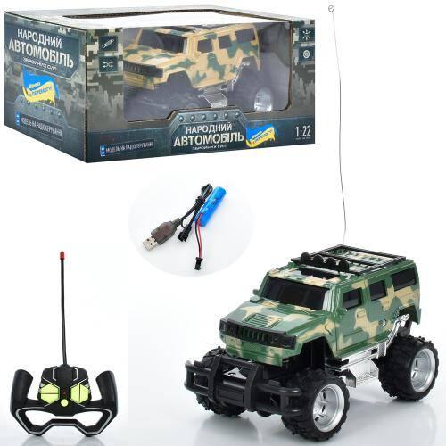 Джип 17см, р/к, акумулятор, USB зарядка, 1:22, амортизатор, гумові колеса, 2 кольори, в кор. 25*13,5*11,3см (18шт), фото 1
