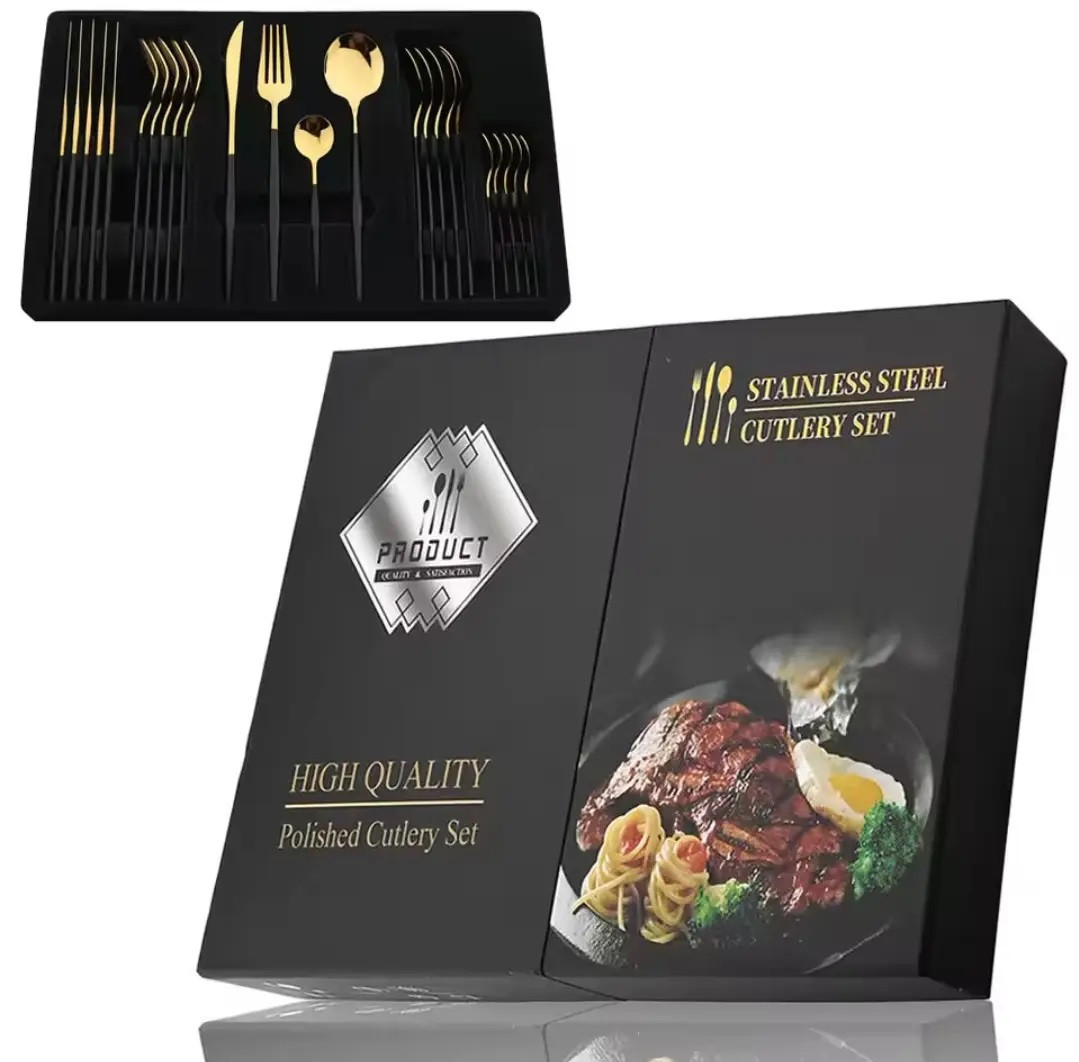 Набір столових приборів на 6 персон 24 шт. у подарунковому пакованні, фото 1