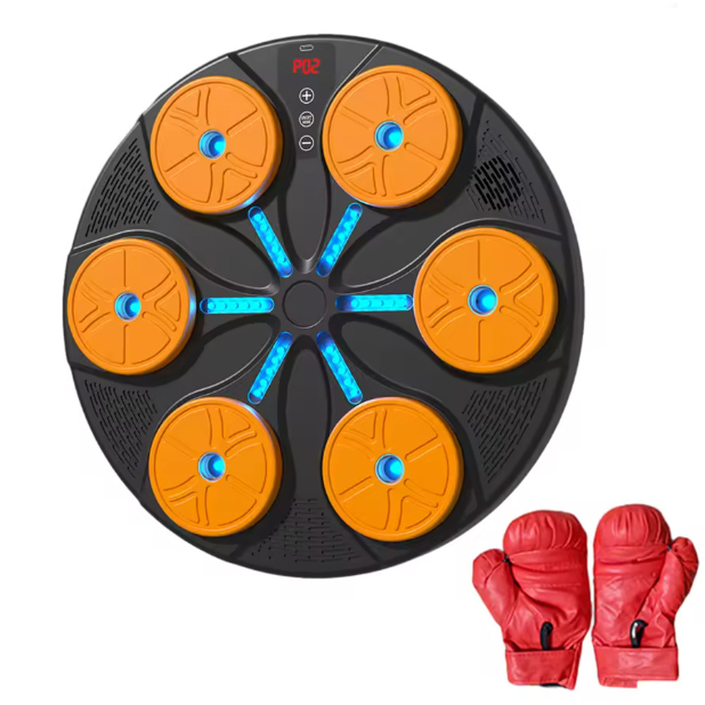 Музична боксерська мішень + Рукавичками, TS-5527 / Настінний тренажер для боксу / Боксерський тренажер, фото 1