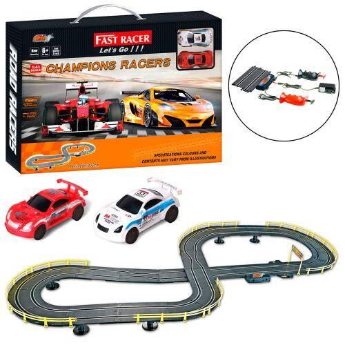 Трек д/у (на шнурі), 1:43, 432см, машинка 2шт, від мережі 220V, в кор. 55,5*36*5,5см  (8шт), фото 1