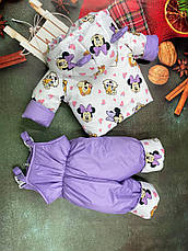 Зимовий дитячий теплий костюм від 1 року розміри 80-86 86-92 92-98 98-104 курточка та штанці, фото 3