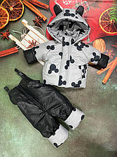 Зимовий дитячий теплий костюм від 1 року розміри 80-86 86-92 92-98 98-104 курточка та штанці, фото 3