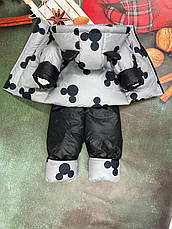 Зимовий дитячий теплий костюм від 1 року розміри 80-86 86-92 92-98 98-104 курточка та штанці, фото 4