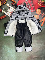 Зимовий дитячий теплий костюм від 1 року розміри 80-86 86-92 92-98 98-104 курточка та штанці, фото 5