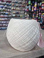 Шовк+льон молочний