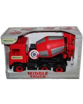 Машина "Middle truck" бетонозмішувач City, в кор. 44*26*20см, ТМ Wader (6шт), фото 1