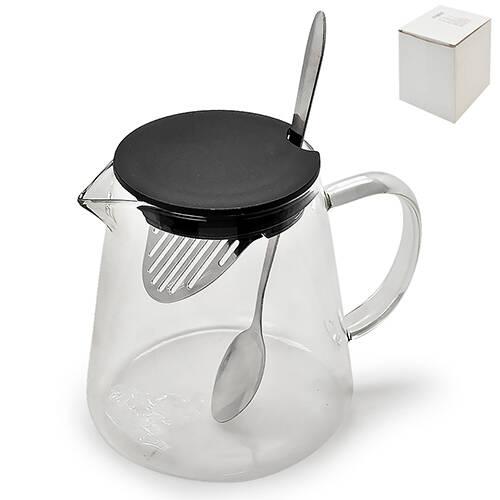 Чайник-заварник з ложкою 750мл, кор. 14*12*13см, фото 1