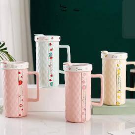 Чашка з кришкою "Fruits" 600мл (48шт), фото 1