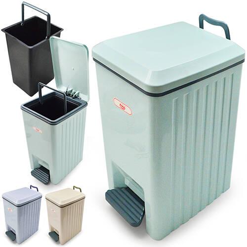 Відро сміттєве пластик з педаллю та кришкою мікроліфт 5,5л (18шт), фото 1
