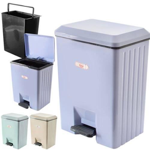 Відро сміттєве пластик з педаллю та кришкою мікроліфт 5,5л (18шт), фото 1
