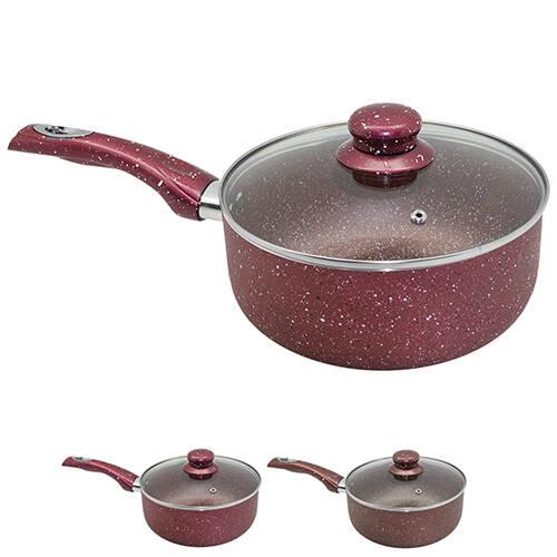 Сотейник з кришкою "Мармурова крихта" 20*9см (12шт), фото 1