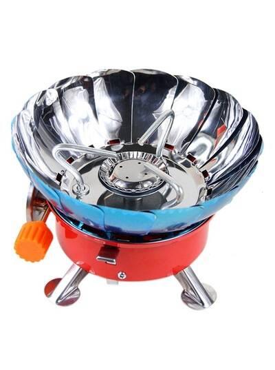 Пальник плита Туристичний Портативний Газовий із захистом від вітру, в кор. 15*3*15см, фото 1