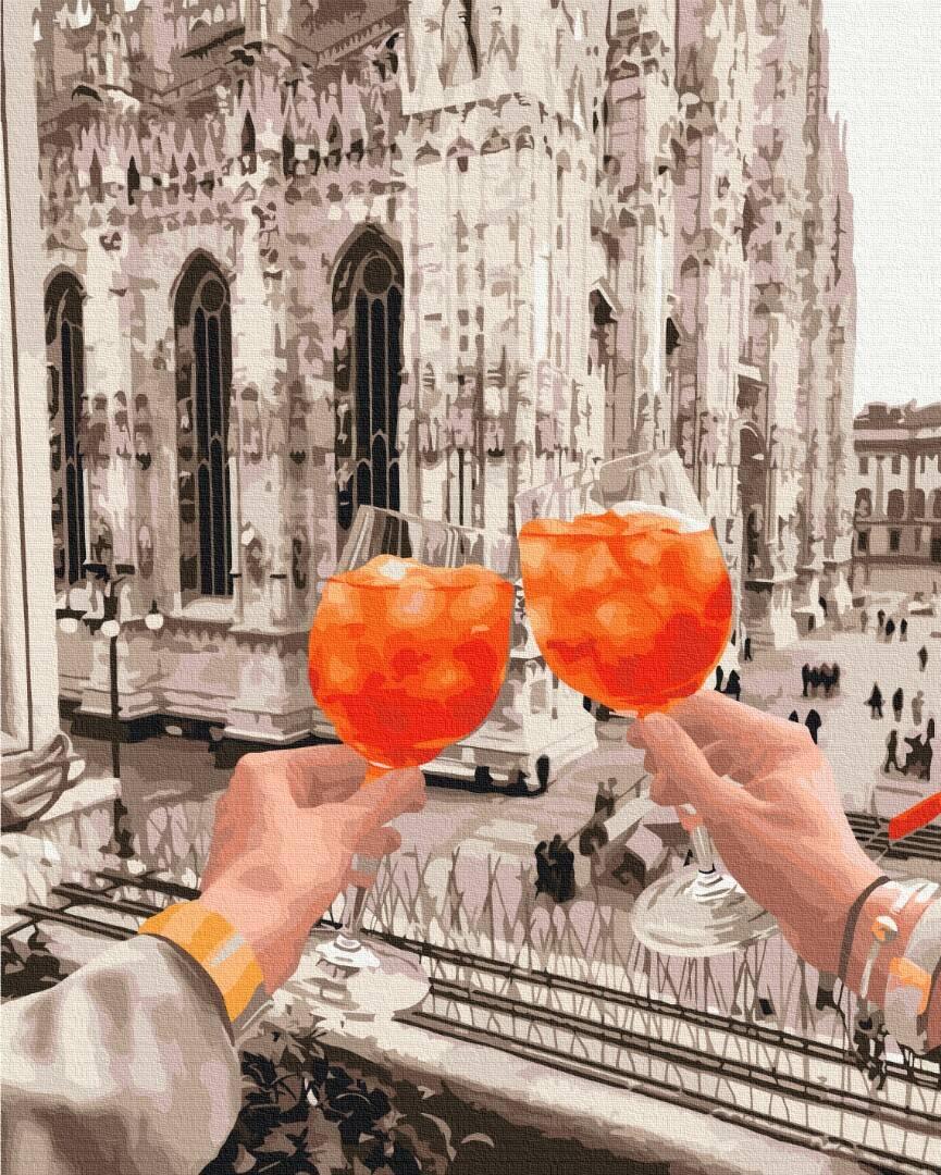 Картина за номерами "Бокалы Дуомо" Оксана Воробей, в термопакеті 40*50см, ТМ Brushme, Україна, фото 1