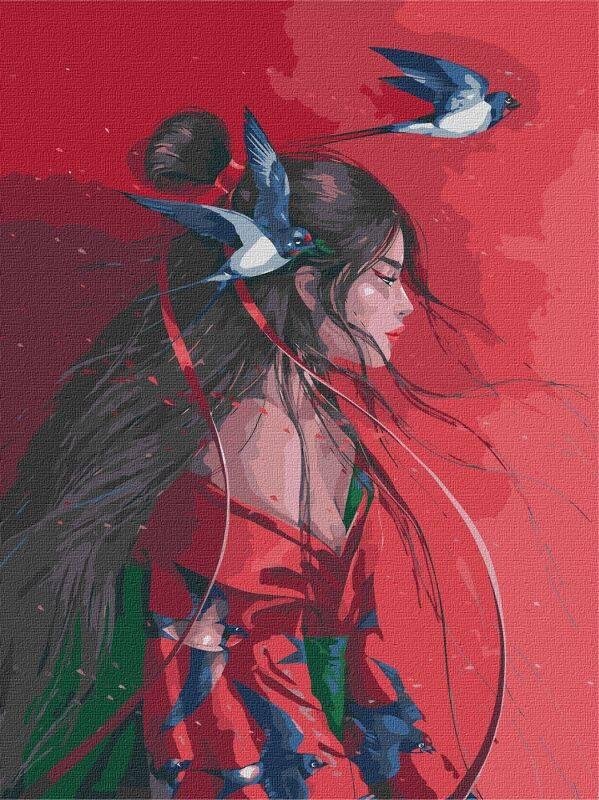 Картина за номерами "Небесна принцеса" 40*50см, в термопакеті, ТМ Ідейка, Україна, фото 1