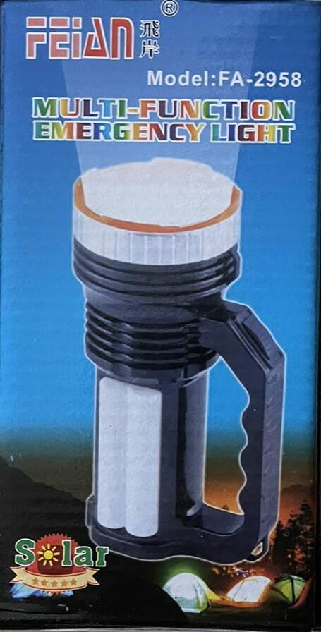 Лихтар бічний світильник, сонячна батарея та вилка, в кор. 18*9*8см, фото 1