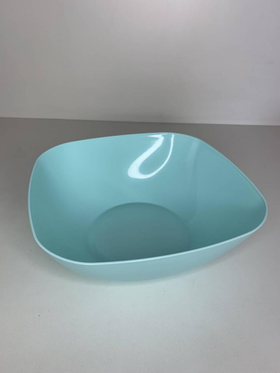 Салатниця квадратна середня (блед. голуб. 1511) 22*22*8см, ТМ KINDER WAY, Україна, фото 1