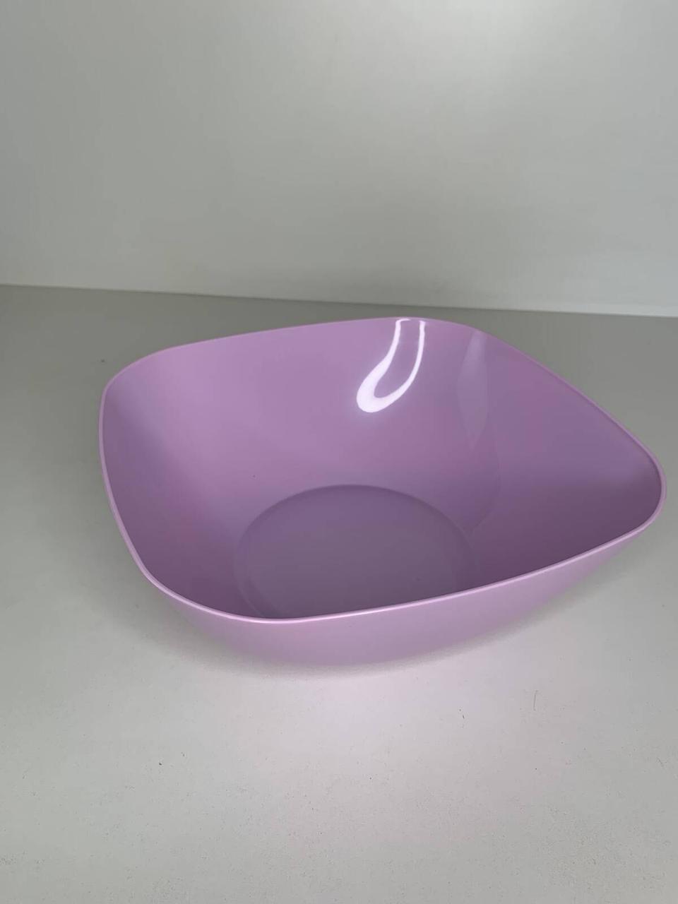 Салатниця квадратна середня (лаванда 8807) 22*22*8см, ТМ KINDER WAY, Україна, фото 1