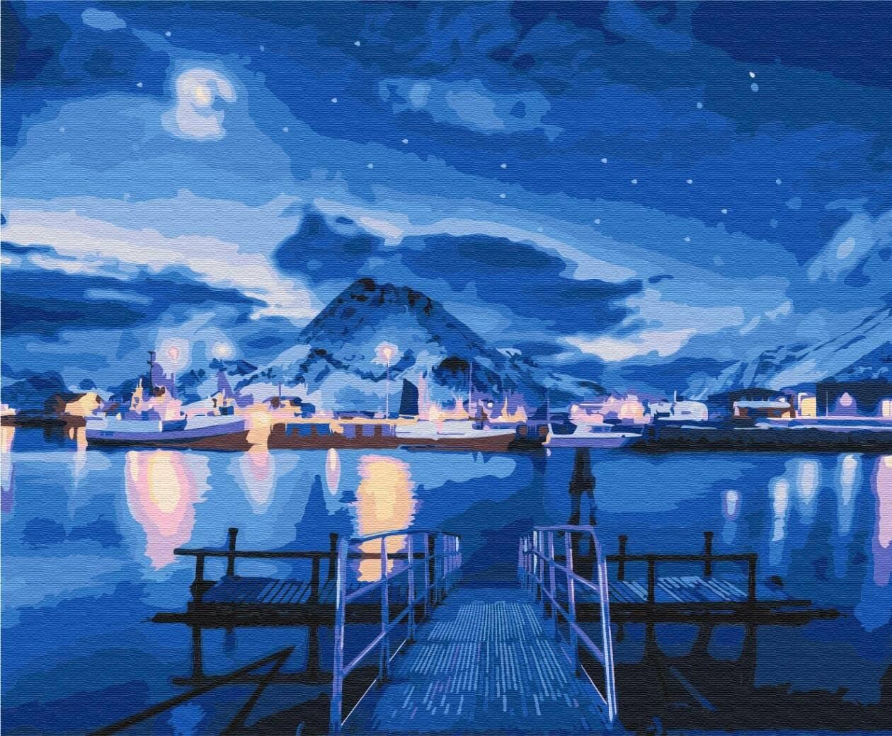 Картина за номерами "Полярне сяйво", у термопакеті 40*50см, ТМ Brushme, Україна, фото 1