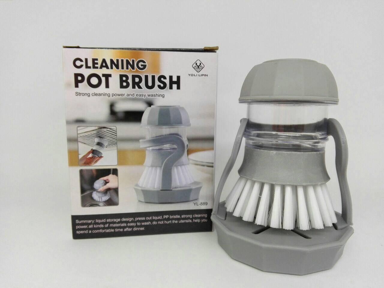 Щітка для миття посуду з резервуаром для миючого засобу 12*9.5*12см (100шт), фото 1