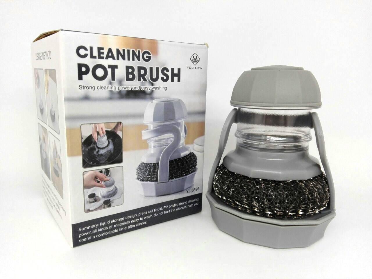 Щітка для мытья посуды з резервуаром для миючого засобу 12*8.5см, в кор. 13*10*9,5см (100шт), фото 1