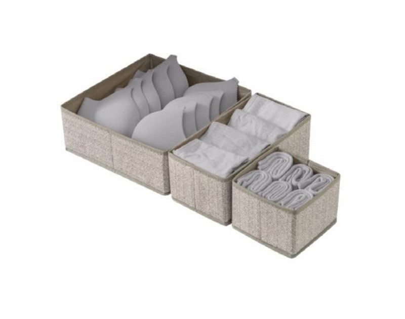 Коробка-органайзер для зберігання білизни 6 предметів набір 28*28*10см (30наб), фото 1