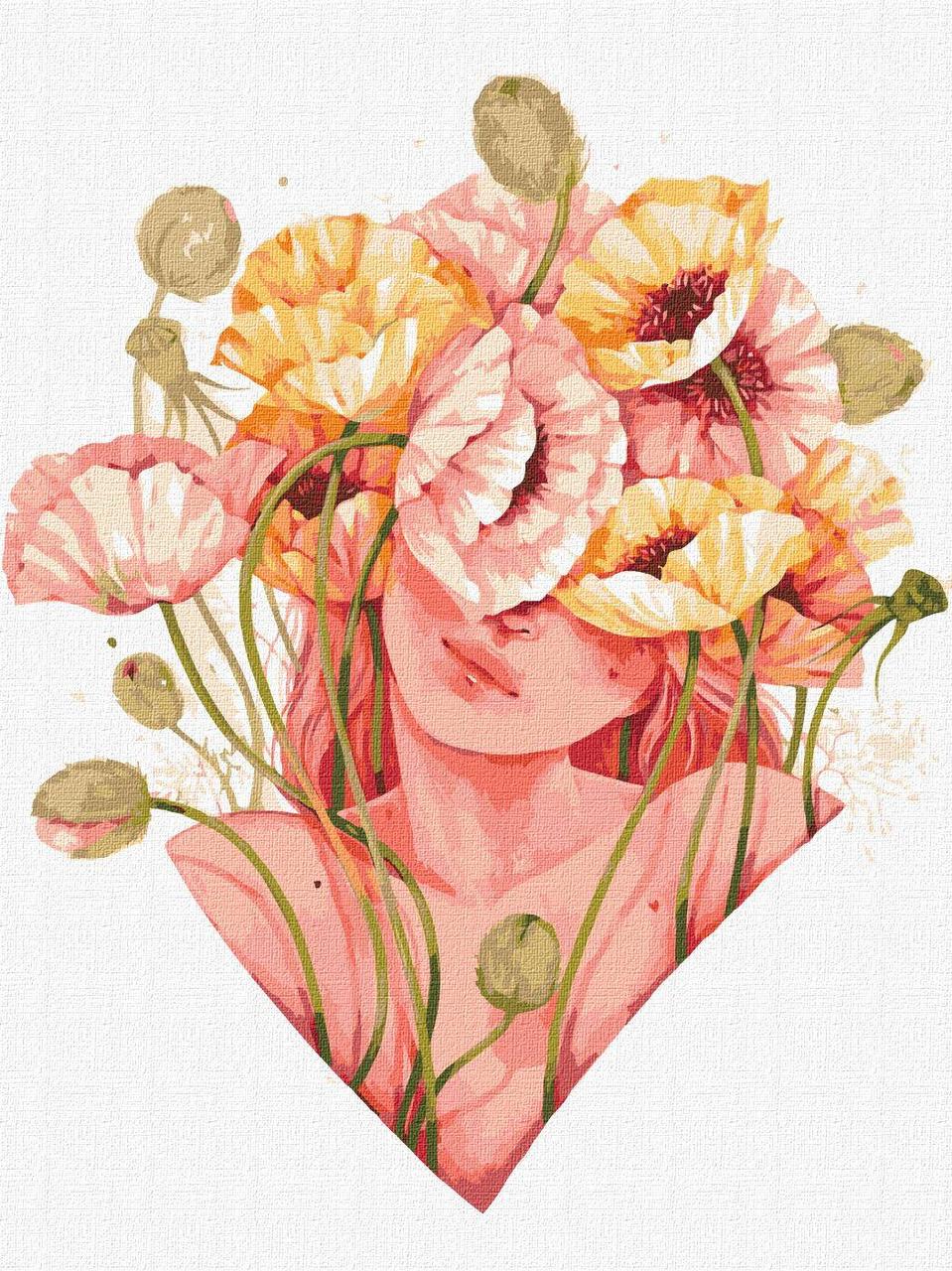 Картина за номерами "Квітковий дотик", в термопакеті  30*40см, ТМ Ідейка, Україна, фото 1