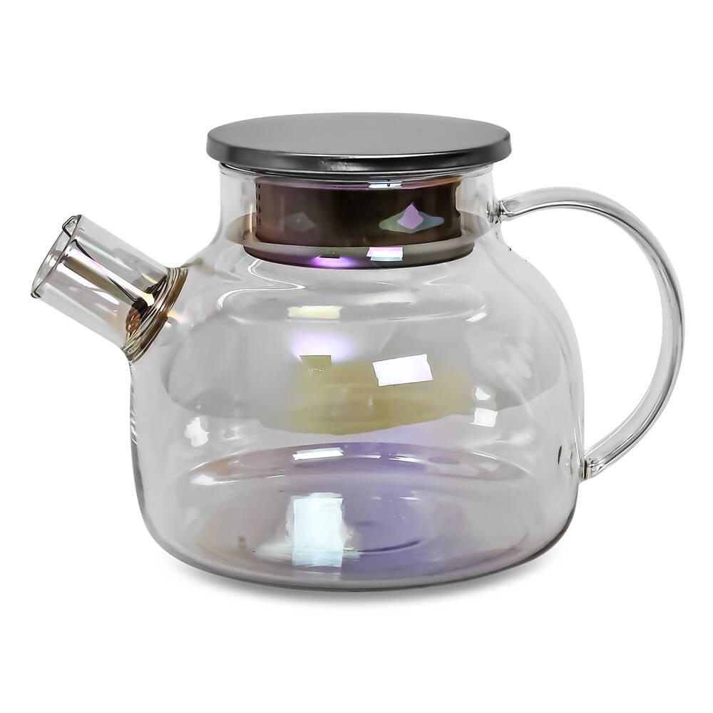 Заварник- графін 1.0л з пружиною-ситом та бамбуковою кришкою, в кор. 17*15*14см (48шт), фото 1