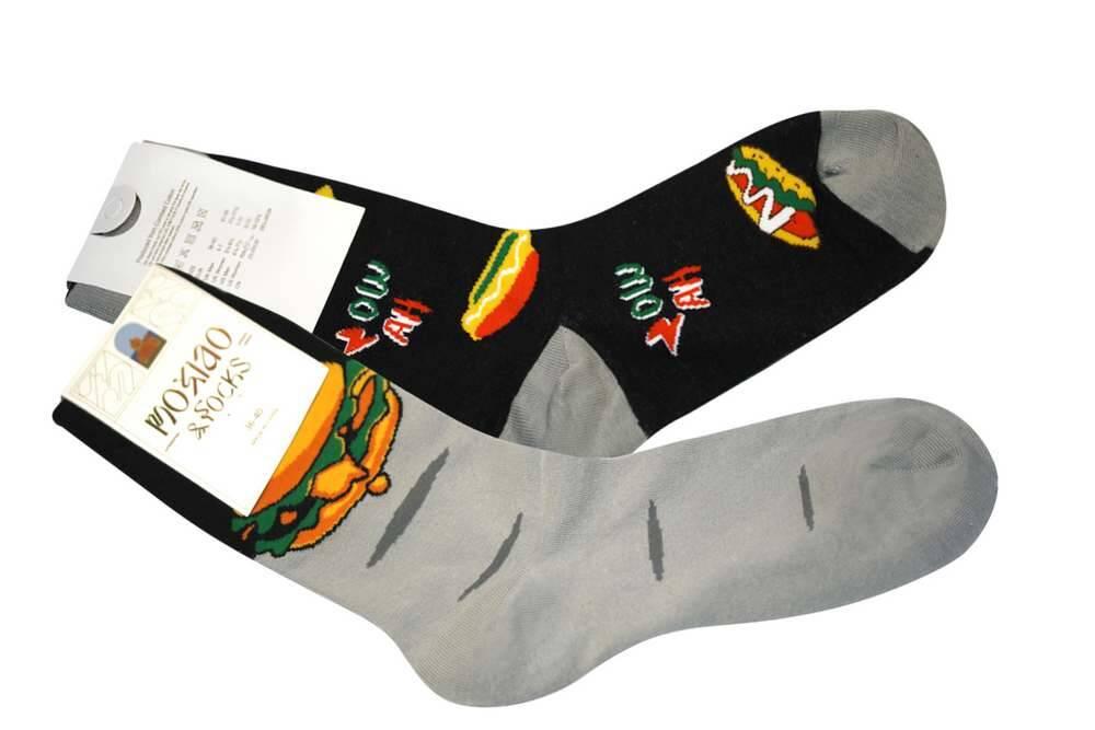 Шкарпетки високі Moxiao принт. Гамбургер розм. 36-40, пак. 22*8см, фото 1