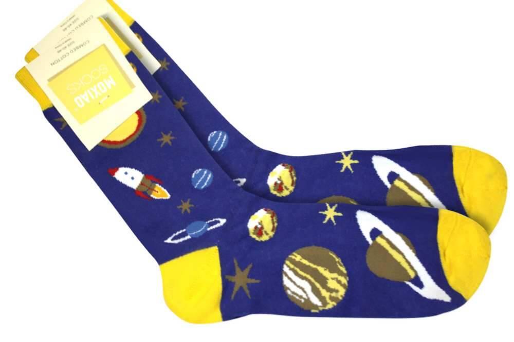 Шкарпетки високі Moxiao принт. Космос розм. 40-45, пак. 22*8см, фото 1