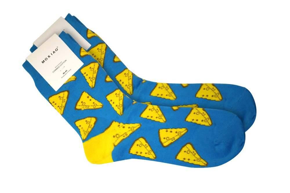 Шкарпетки високі Moxiao принт. Піца розм. 40-45, пак. 22*8см, фото 1