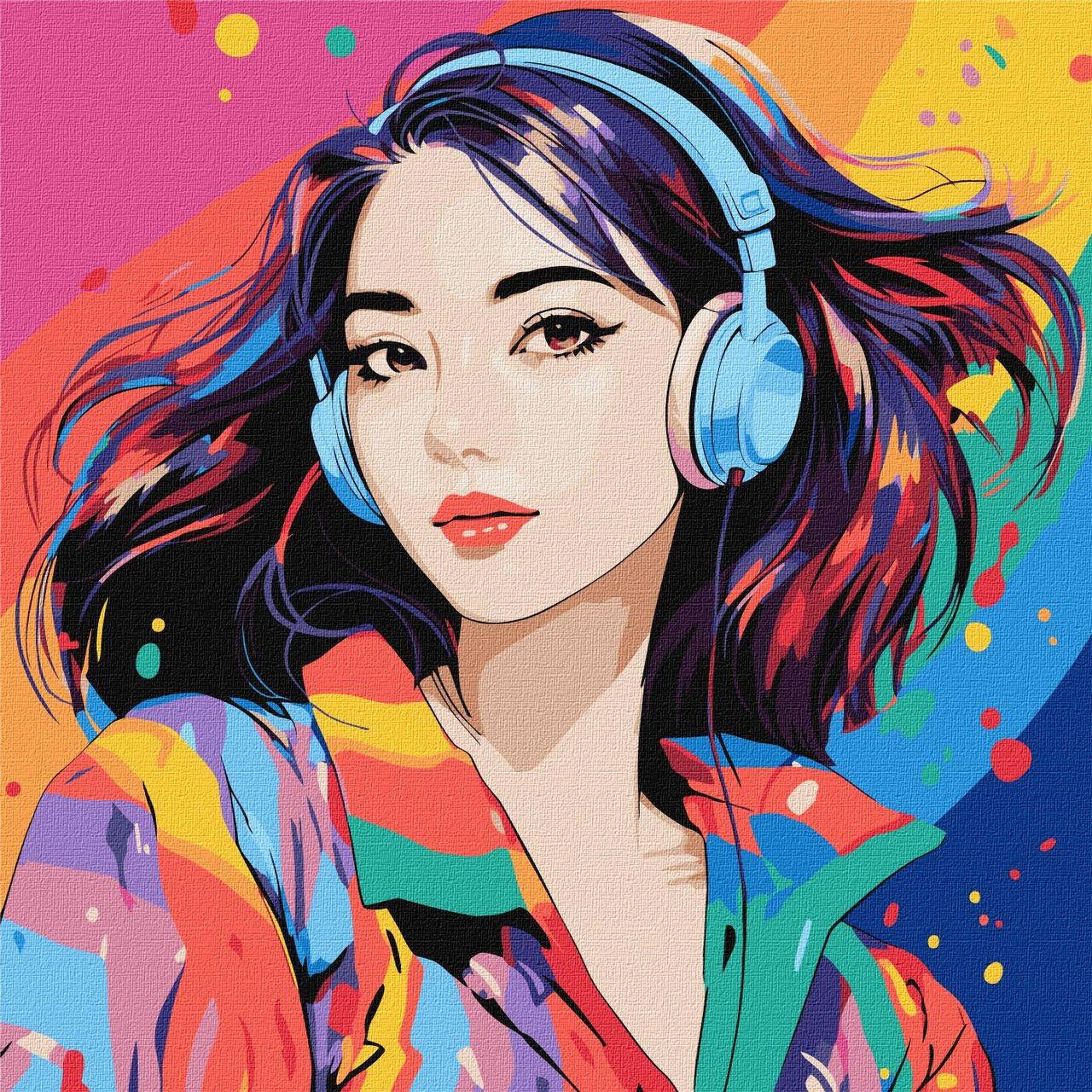 Картина за номерами "Світ звуків" 40х40см, термопакет, ТМ Ідейка, Україна, фото 1