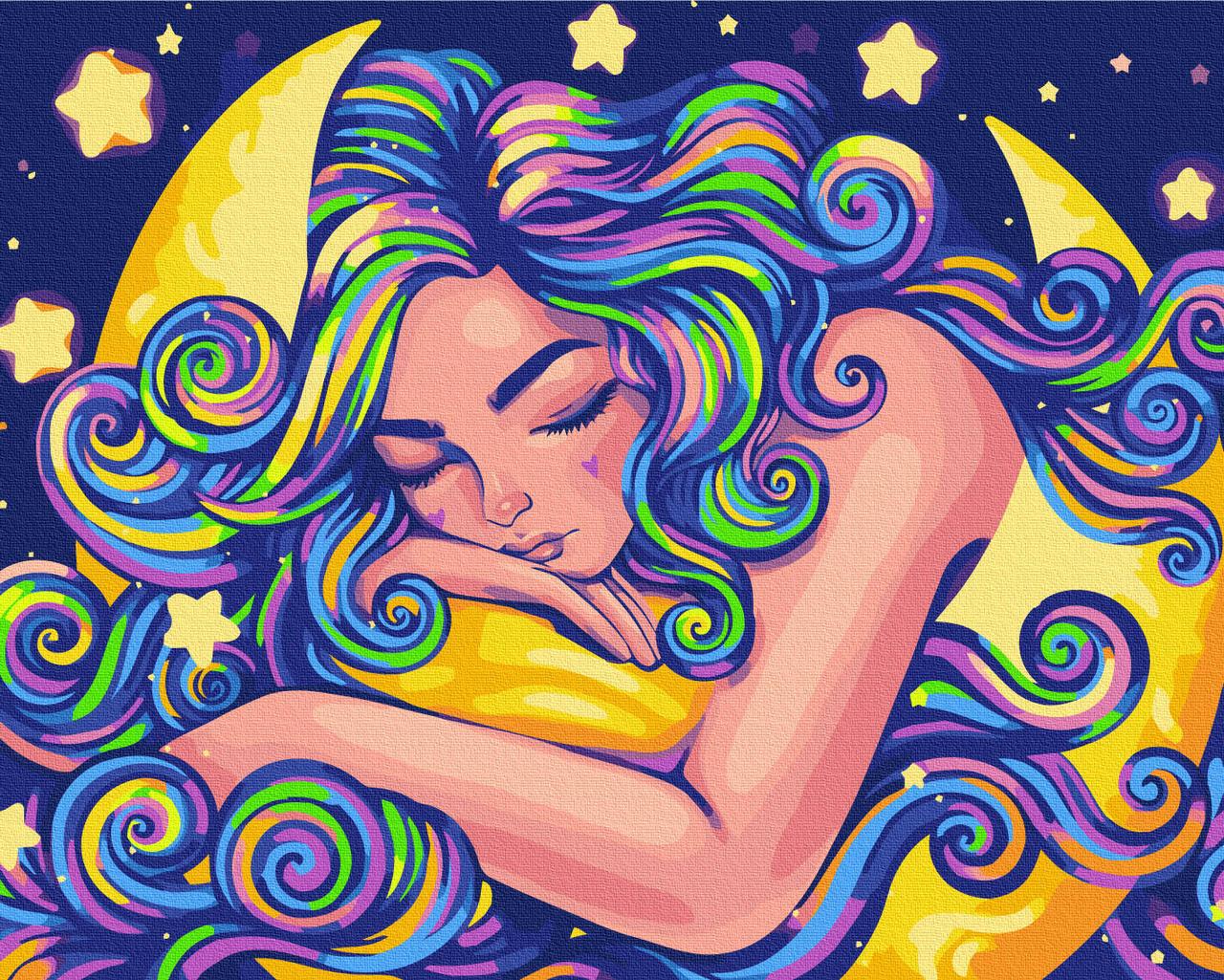 Картина за номерами Неоновий сон Поліна Скурихіна 40х50см Metalic/Флуоресцентні, термопакет, ТМ Brushme, Україна, фото 1