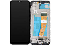 Дисплей для Samsung A03 (A035G), A02s (A025G, A025U), M02S (M025) із сенсором чорний + рамка оригінал (54)