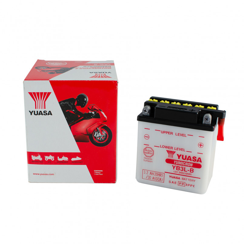 Мотоакумулятор Yuasa YuMicron Battery 12В 3.2Ач 30А(EN) R+ (сухозаряджений) YB3L-B, фото 1