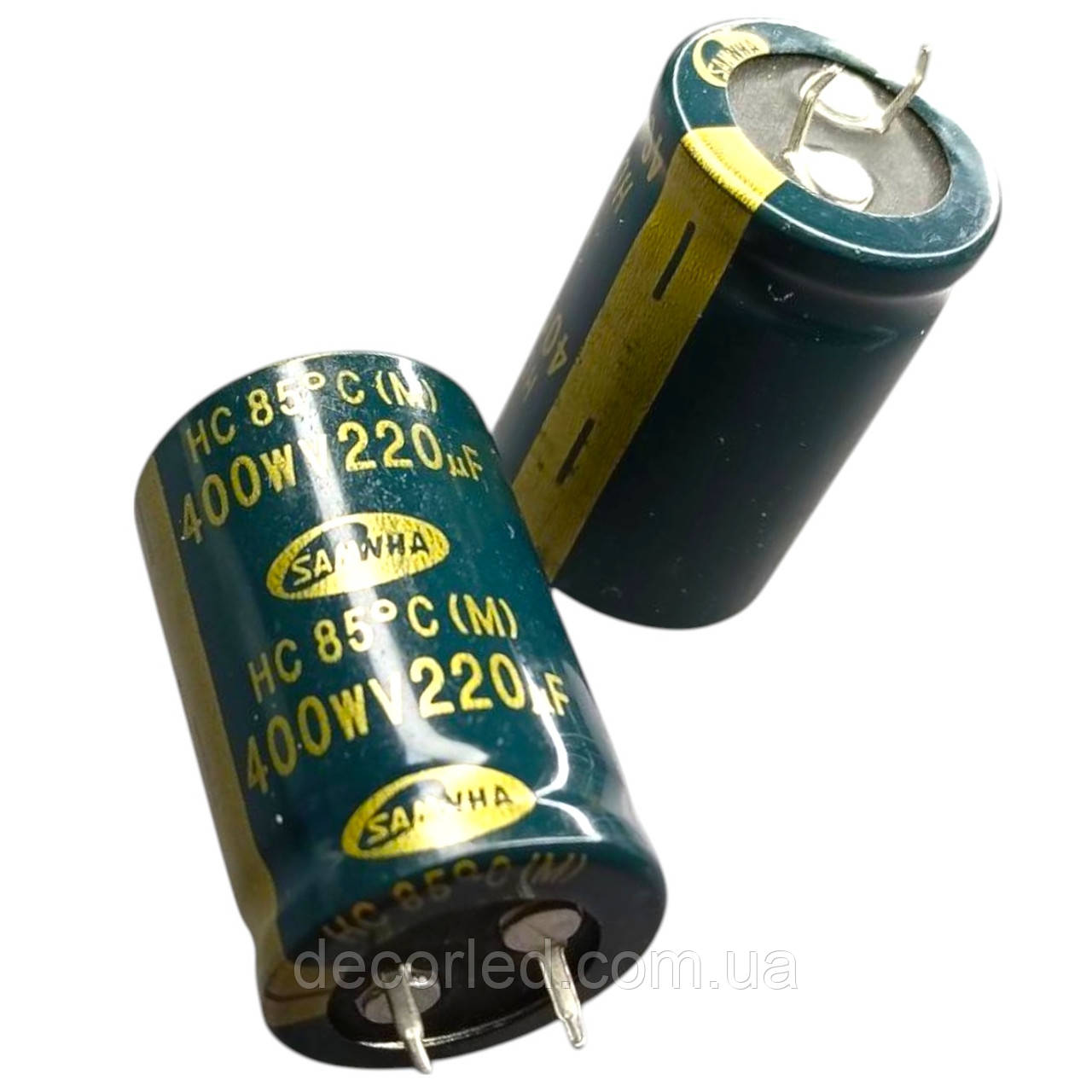 220uF 400V конденсатор електролітичний ( 85° ) 25,5*41 HC /SAMWHA, фото 1