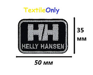 Нашивка HELLY HANSEN колір чорно-білий 50x35 мм, фото 1