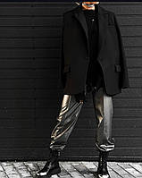 Жіночий піджак оверсайз з плічиками Cartell чорний